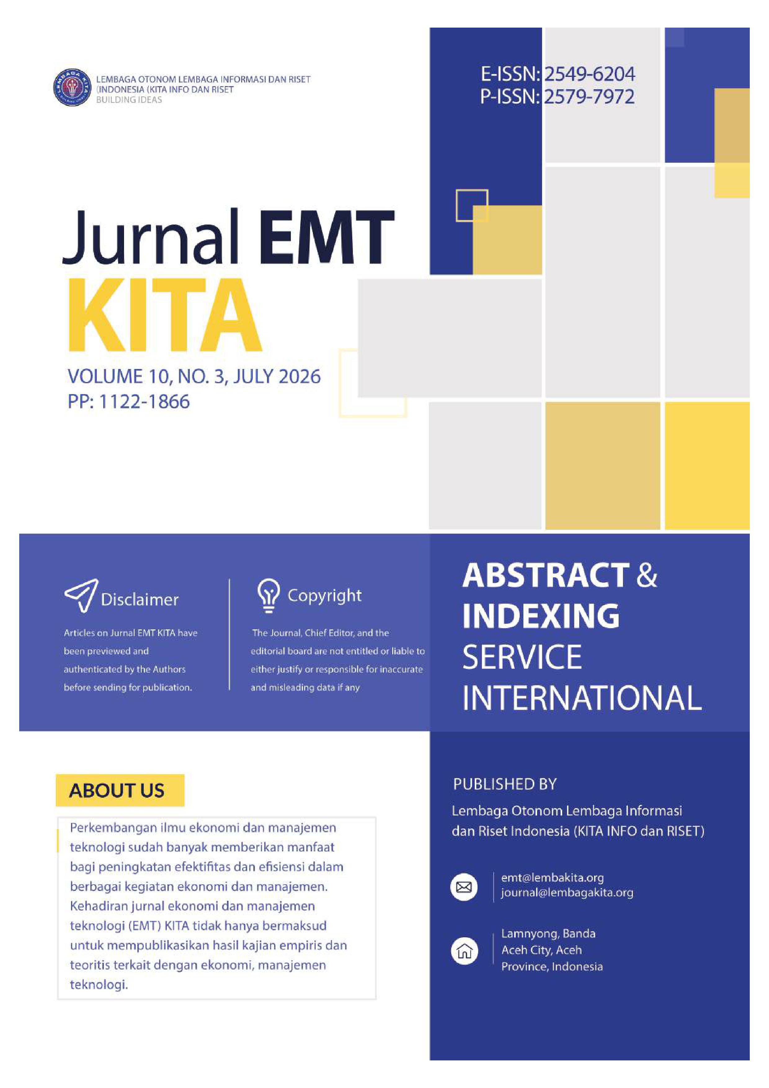 Cover Jurnal EMT KITA Vol 10 No 3 Juli 2026